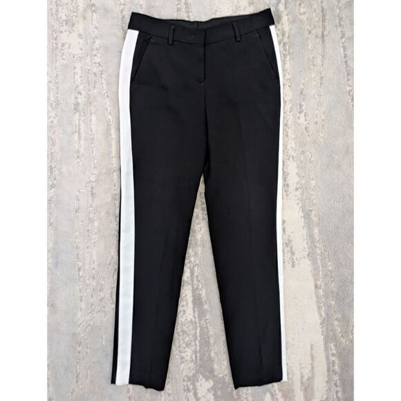 Aritzia Pants - Aritzia Babaton Women's Dexter Trousers with side stripe- Black/White Size 0